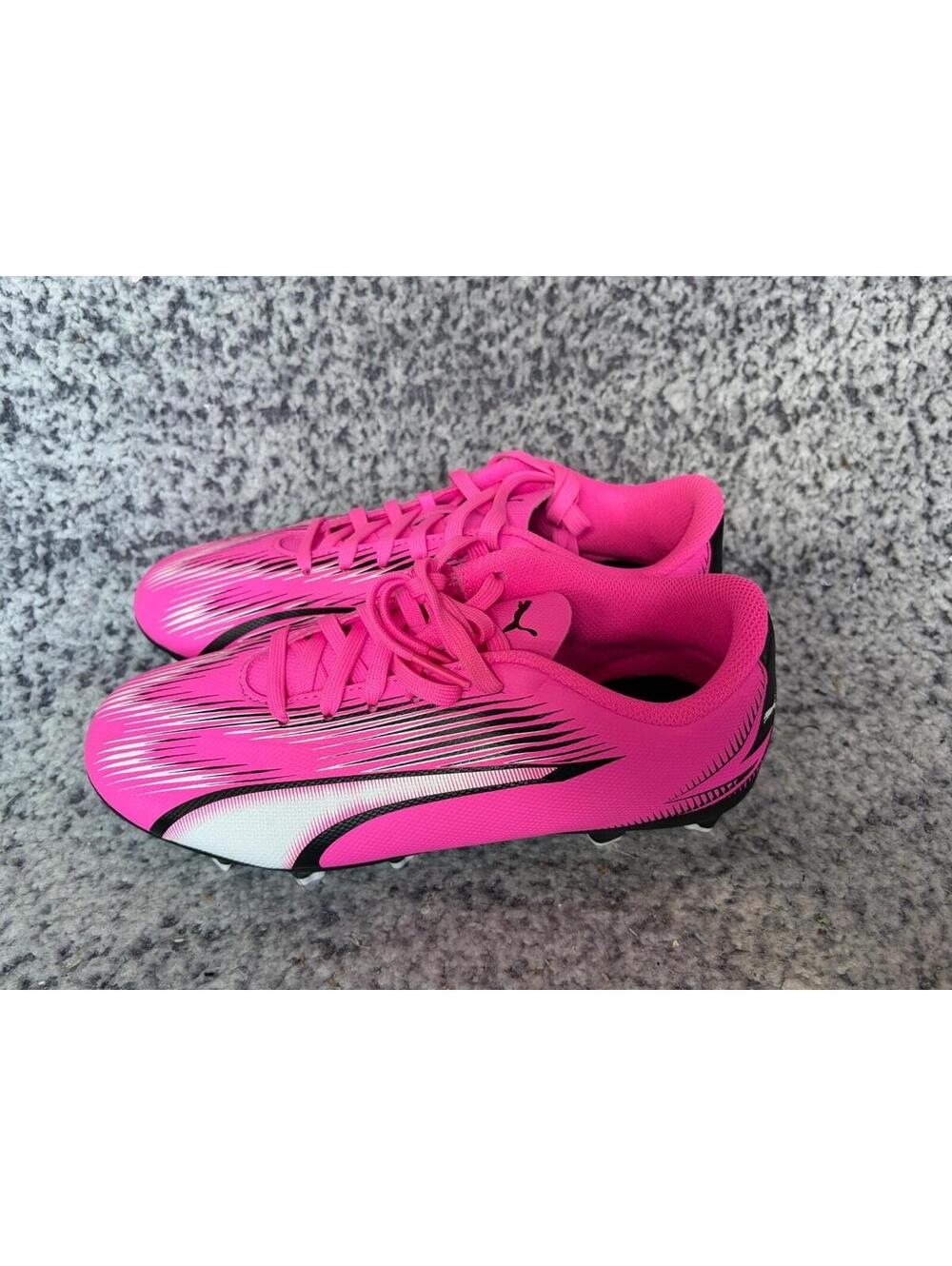Puma Ultra Play FG/AG Soccer Cleats Pink Black Youth US 4 EUR 35.5